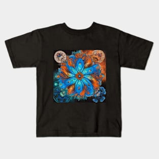 Oceanic Starburst Mandala Kids T-Shirt